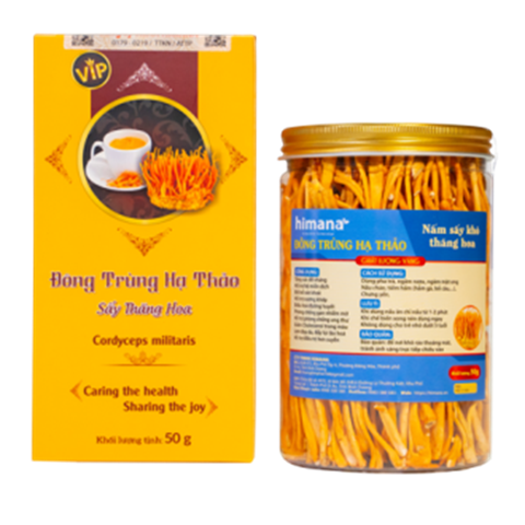 Đông trùng hạ thảo sấy khô thăng hoa {Loại 1 – 50gram} (Vỏ hộp giấy mềm)